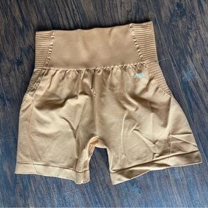 AYBL orange workout shorts